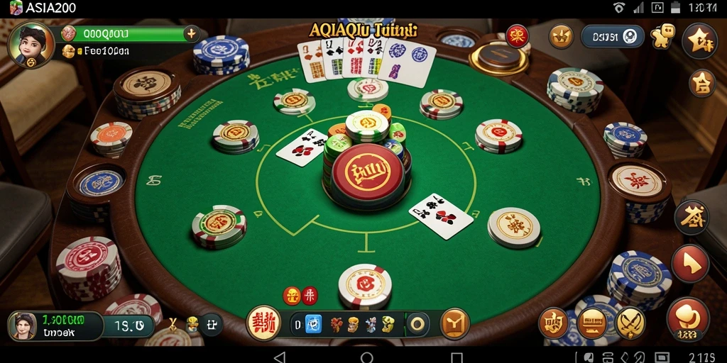 Tampilan gameplay seru dari QiuQiu ASIA200.