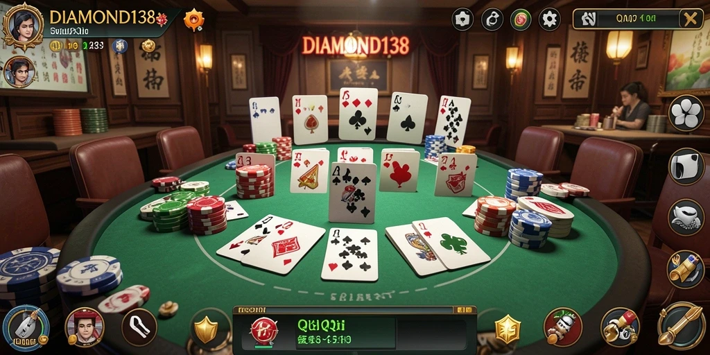 Tampilan menarik gameplay QiuQiu DIAMOND138.