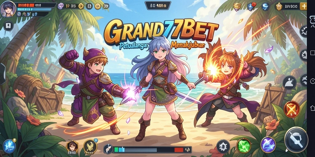 Gameplay menarik dari GRAND77BET dengan berbagai karakter anime.