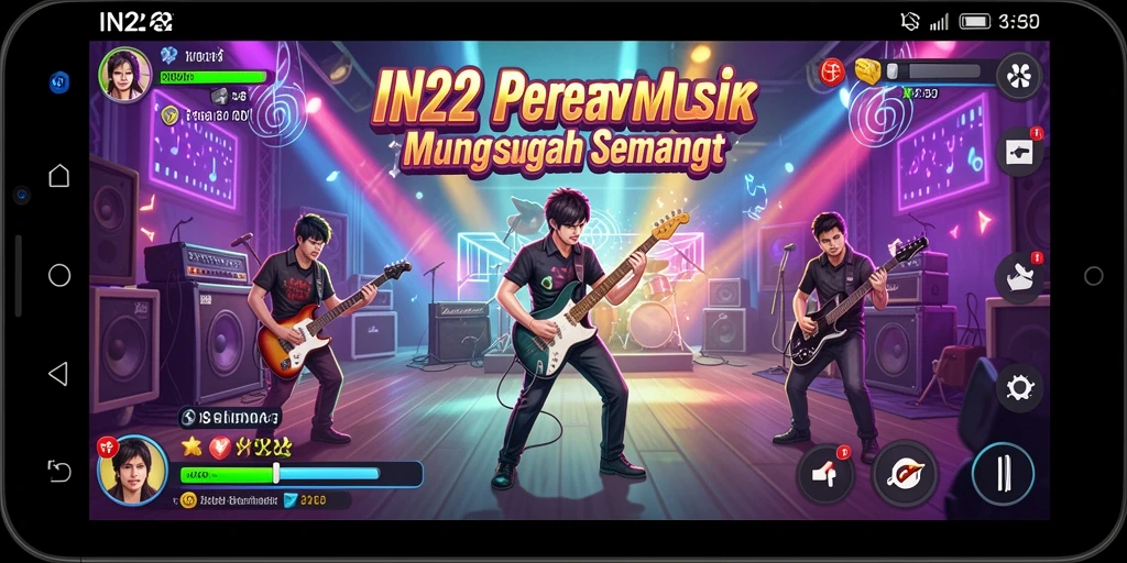Tampilan screenshot IN22 saat pemain sedang menikmati gameplay musik.