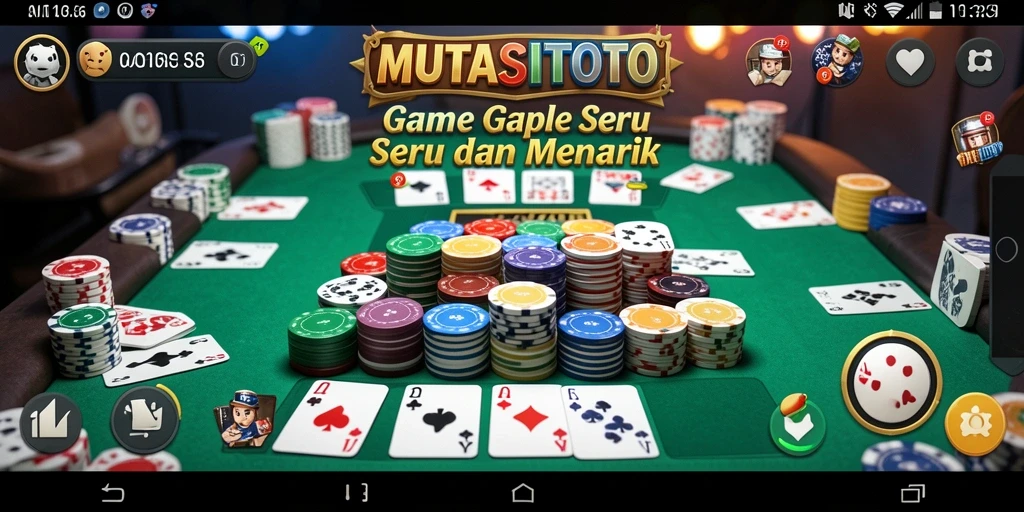Tampilan gameplay seru Gaple di MUTASITOTO.