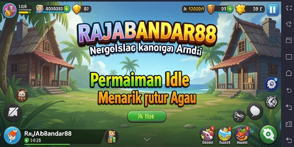 Tangkapan layar gameplay RAJABANDAR88 yang menampilkan aksi Idle.