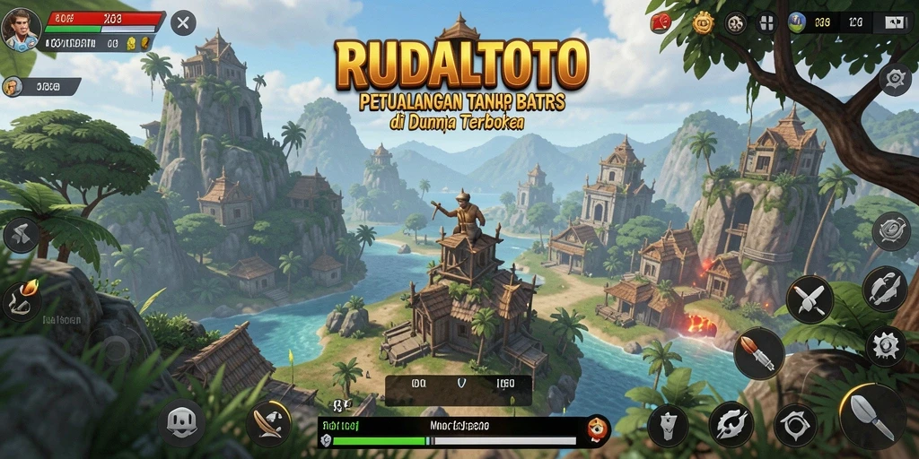 Screenshot gameplay RUDALTOTO dengan suasana dunia terbuka yang menakjubkan.